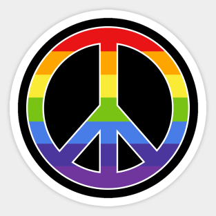 Rainbow Peace Symbol Sticker